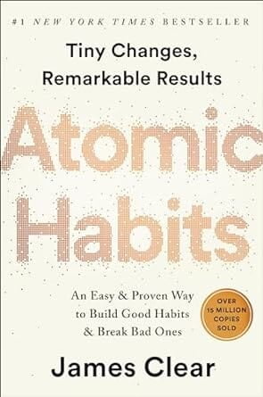 Book titled, Atomic Habits