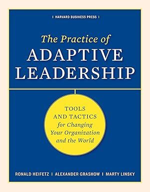 Book titled: The Practice of Adaptive leadership