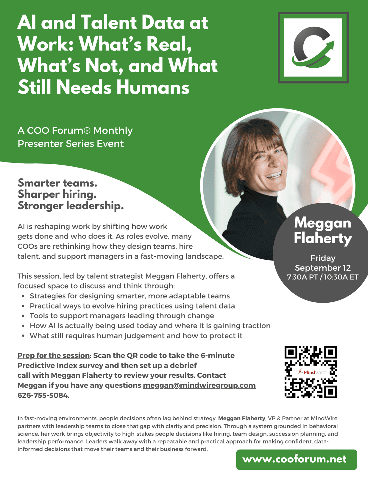 COO Forum Upcoming Presenter Series session