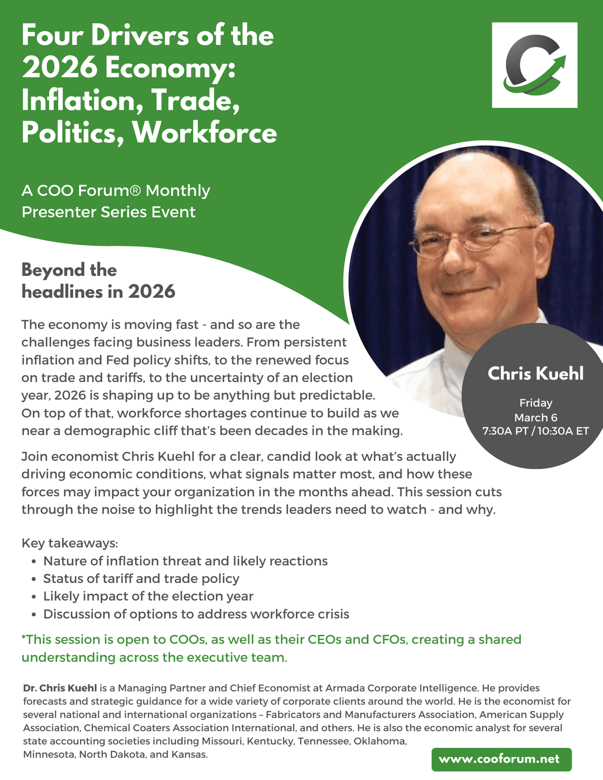 COO Forum Upcoming Presenter Series session